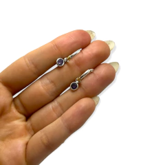 SE 1 Aros Argollas Colgantes Circular - Variedad de Colores Plata y Oro - Stal Joyas