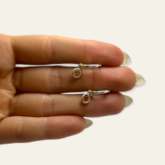 SE 1 Aros Argollas Colgantes Circular - Variedad de Colores Plata y Oro - tienda online