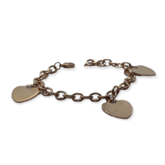 8189 RO Pulsera Tres Corazones Acero Quirúrgico Rose