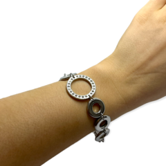 8103 Pulsera Eslabones con Cubics Acero Quirúrgico en internet