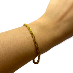 8168 GR DO Pulsera Trenzada Acero Quirúrgico Dorado