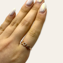 2.1 gr Anillo "Love" con cubics Plata Italiana Rose en internet