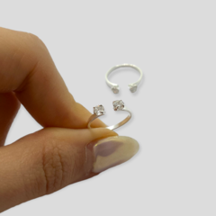 ART 57 Anillo Falange Cubics Blancos Plata 925 en internet