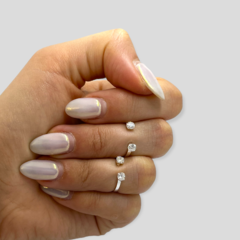 ART 57 Anillo Falange Cubics Blancos Plata 925 - tienda online