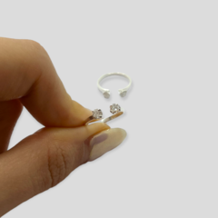 ART 57 Anillo Falange Cubics Blancos Plata 925 - tienda online