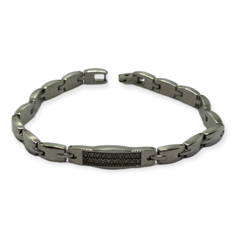 8265 Pulsera con cubics Acero Quirúrgico