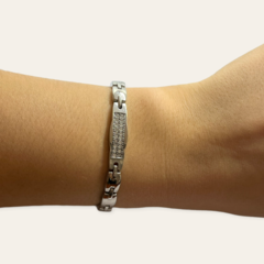 8265 Pulsera con cubics Acero Quirúrgico en internet