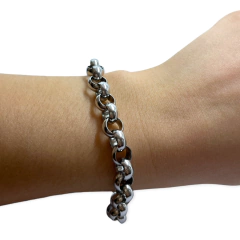 8298-9 Pulsera Rolo con Cierre Marinero Acero Quirúrgico