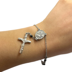 8325 Pulsera Denario con Bolitas (4 mm) Acero Quirúrgico en internet