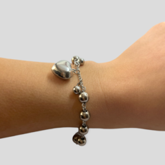 8358 PLUS Pulsera Bolitas y Corazon Acero Quirúrgico - comprar online