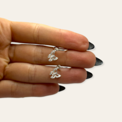 ART 2 Aros Argolla con Dije Mariposa Plata 925 - comprar online
