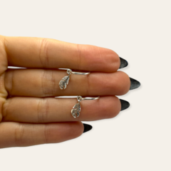 ART 2 Aro Argolla con Dije Forma Hoja Plata 925 - comprar online