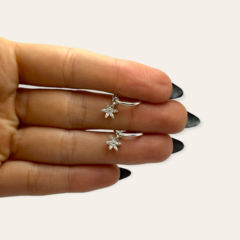 ART 2 Aro Argolla con Dije Forma Estrella Plata 925 - comprar online