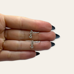 ART 2 Aro Argolla con Dije Forma Infinito Plata 925 - comprar online