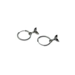 ART 2 Aro Argolla con Dije Forma Aleta Plata 925 - comprar online