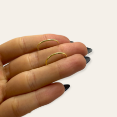 SE 6 Argollas Doradas Duble (18 mm) - Stal Joyas