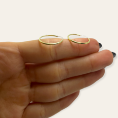 SE 6 Argollas Doradas Duble (18 mm)