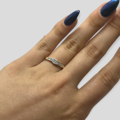 AG 315 Anillo Finito con Piedras - Variedad de colores Plata y Oro en internet