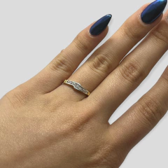 AG 315 Anillo Finito con Piedras - Variedad de colores Plata y Oro en internet