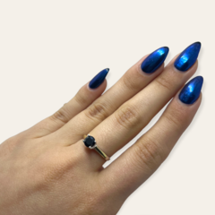 NAR 2 Anillos Con Piedra - Variedad Colores Plata y Oro - tienda online