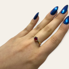 Imagen de NAR 2 Anillos Con Piedra - Variedad Colores Plata y Oro