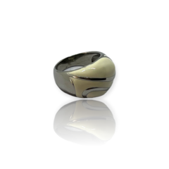 0089 Anillo Piedra Blanca Acero Quirúrgico en internet