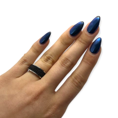 0212 Anillo Masculino Esmaltado Negro Acero Quirúrgico - comprar online