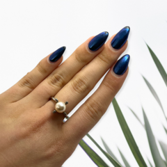 0225 Anillo Perla Blanca Acero Quirúrgico - comprar online