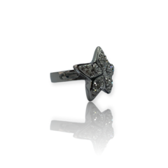 0164 Anillo Estrella Cubics Blancos Acero Quirúrgico en internet
