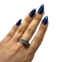 0204 Anillo Masculino Cadenas Acero Quirúrgico
