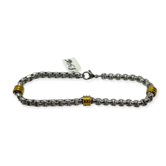 8346 Pulsera Eslabones Acero Quirúrgico Dorado