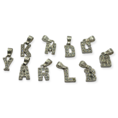 CRI 602 Dijes Letras con Cubics - Gran Variedad Plata 925