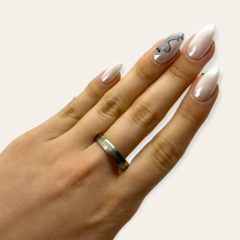 0235 Anillo Alianza Acero Quirúrgico y Dorado