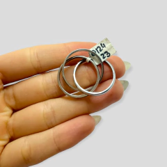 0124 Anillo Triple Alianza Acero Quirúrgico - comprar online
