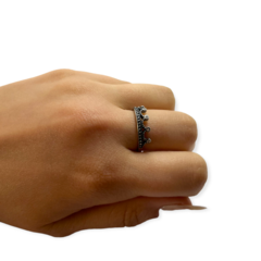 0319 Anillo Crona con Cubics Acero Quirúrgico - comprar online