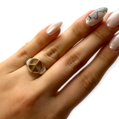 CAR 330 Anillo Paz Acero Quirúrgico Dorado/Rose - comprar online