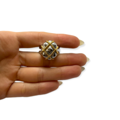 0137 Anillo de Diseño Acero Quirúrgico Dorado - comprar online