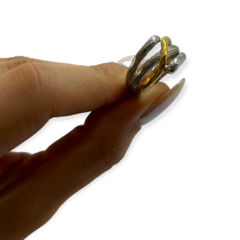 0246 Anillo de Diseño Acero Quirúrgico Dorado
