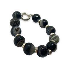 TRI 1 Pulsera Piedras con Cierre Marinero Plata 925 (14 mm)