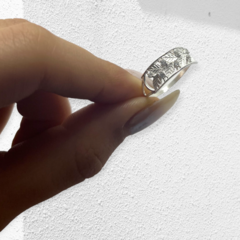 ART 43 Anillo Hojas y Cubics Plata 925