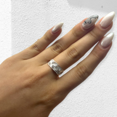 ART 43 Anillo Hojas y Cubics Plata 925 - comprar online