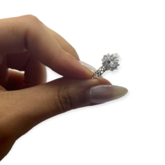 ART 42 Anillo Piedras Blancas Plata 925