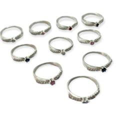 ART 50 Anillo Piedras - Variedad de Colors Plata 925 - comprar online