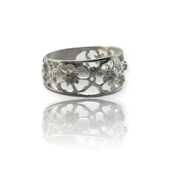ART 48 Anillo Rosas con Cubics Plata 925