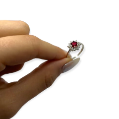 ART 46 Anillo Piedras - Variedad de colores Plata 925 - tienda online