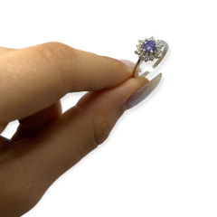 ART 46 Anillo Piedras - Variedad de colores Plata 925