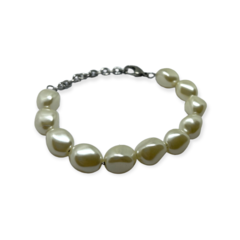 8438 Pulsera Perlas Acero Quirúrgico (12 mm)