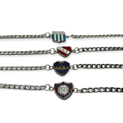 8479 - SL,BO,RA,IN Pulsera Escudos de Futbol Acero Quirúrgico - comprar online