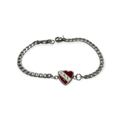 8479 - SL,BO,RA,IN Pulsera Escudos de Futbol Acero Quirúrgico - Stal Joyas
