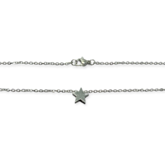 4239-3 Conjunto Cadena y Dije Estrella Acero Blanco - comprar online